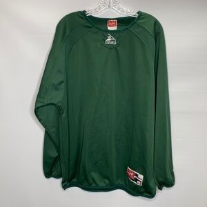 Rawlings Blank Green Baseball Jersey Ling Sleeve Size Large